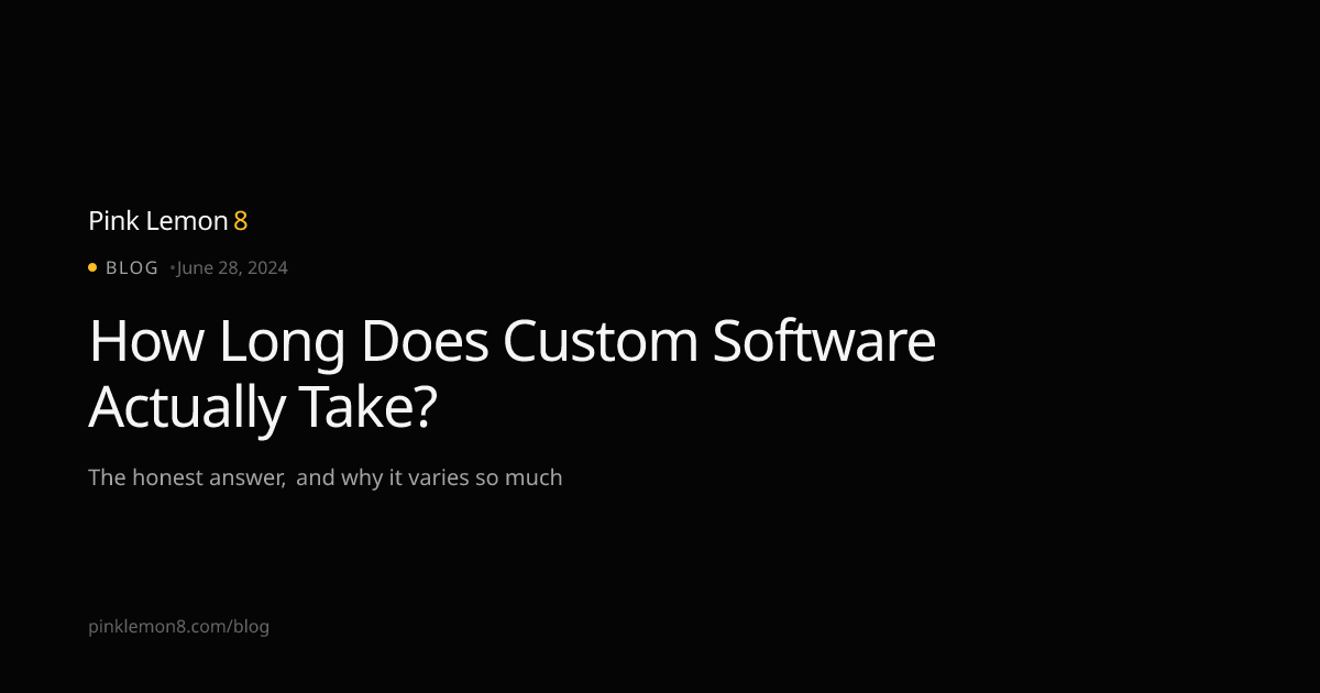 How Long Does Custom Software Actually Take? | Pink Lemon8
